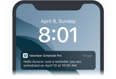 A smartphone showing a notification from the MSP mobile app